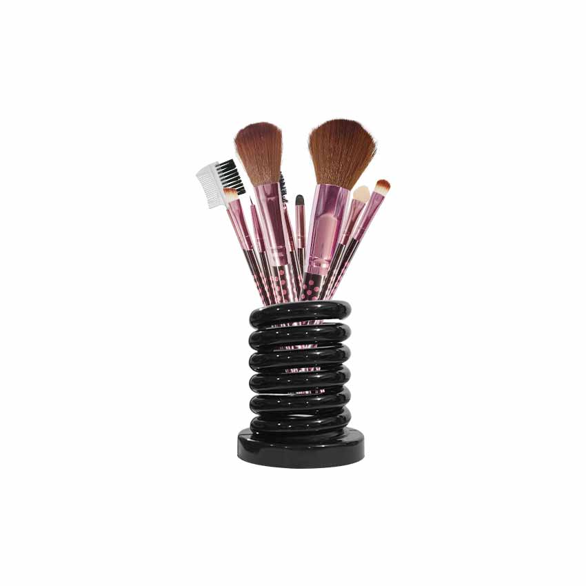 Glamorous Face 9 Pieces Brush Set With Ring Stand