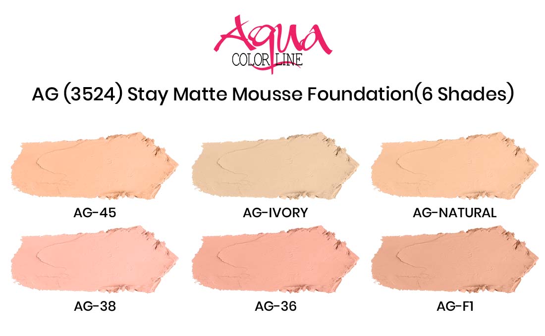 Aqua Color Line Stay Matte Mousse  Foundation
